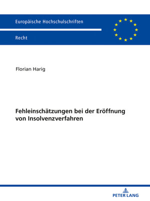 cover image of Fehleinschaetzungen bei der Eroeffnung von Insolvenzverfahren